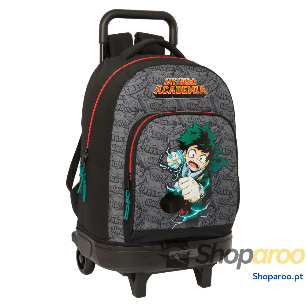 Mochila Escolar com Rodas My Hero Academia Preto 33 x 45 x 22 cm