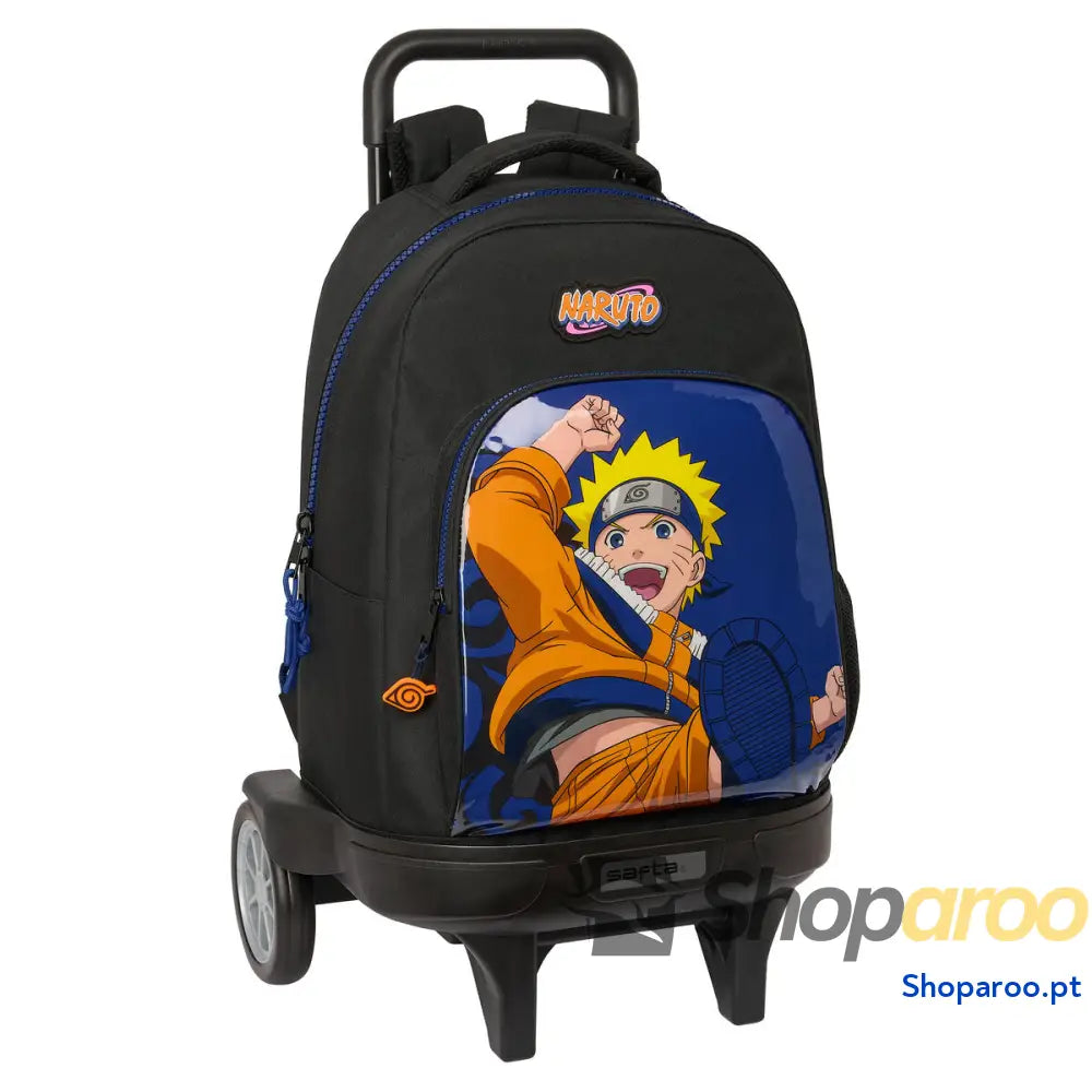 Mochila Escolar com Rodas Naruto Ninja Azul Preto 33 x 45 x 22 cm