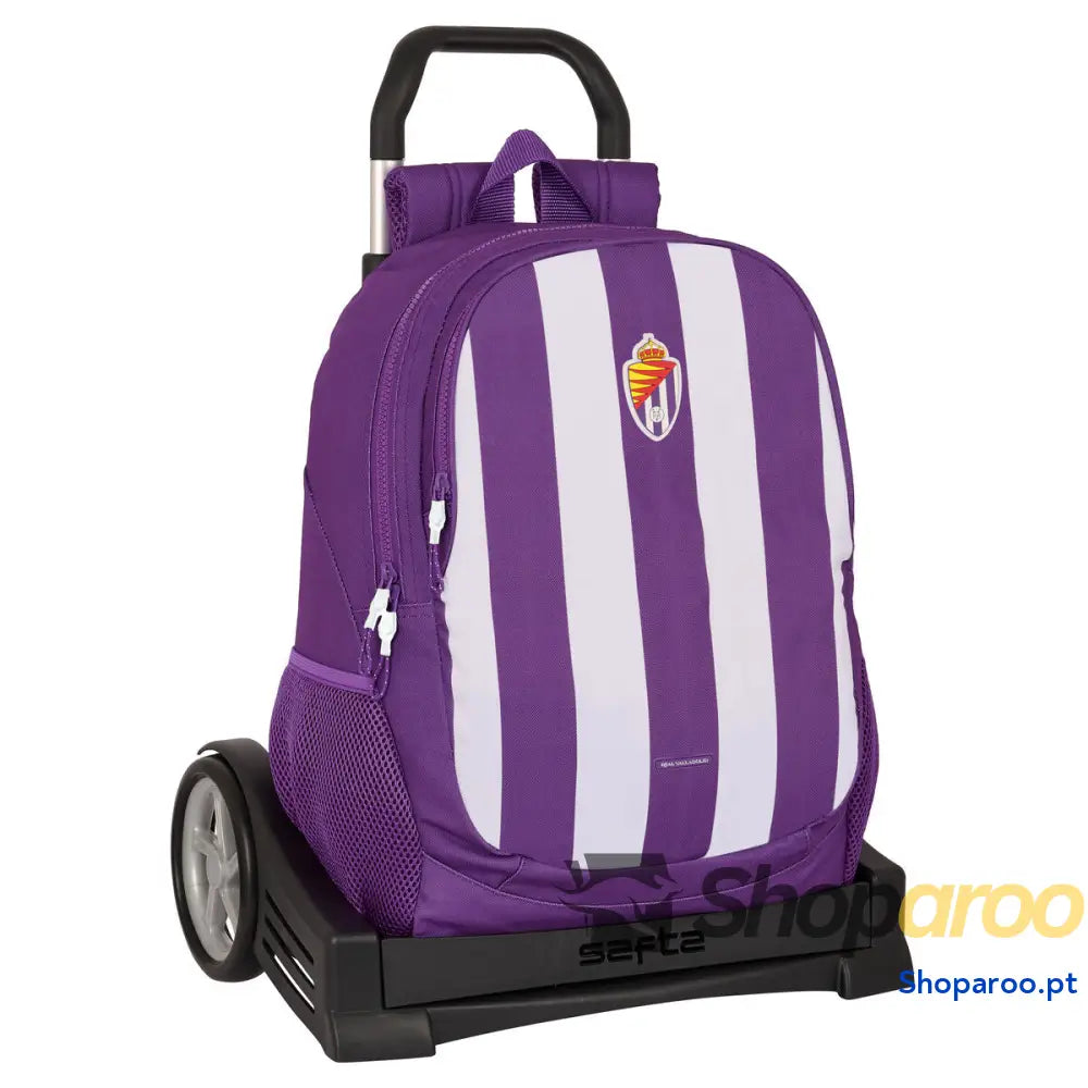 Mochila Escolar com Rodas Real Valladolid C.F. Roxo 32 x 44 x 16 cm