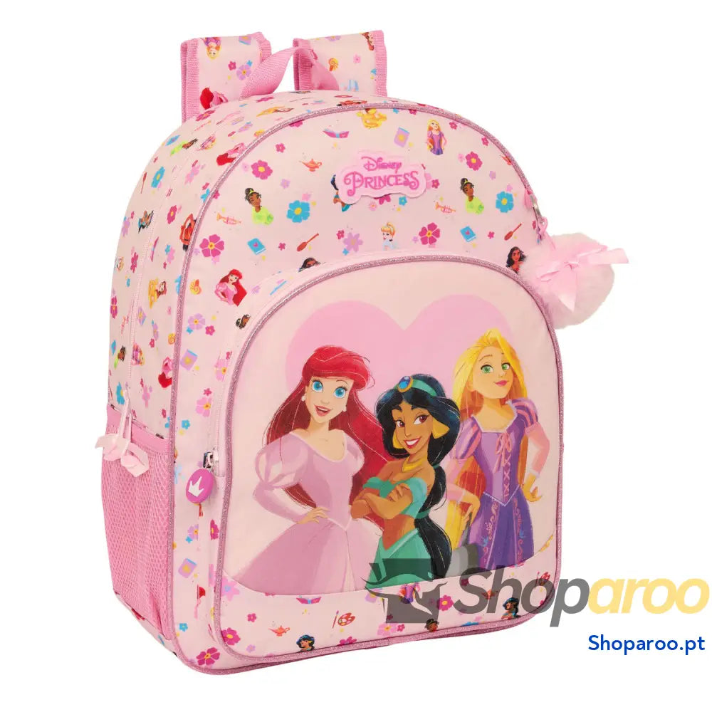 Mochila Escolar Disney Princess Summer adventures Cor de Rosa 33 x 42 x 14 cm