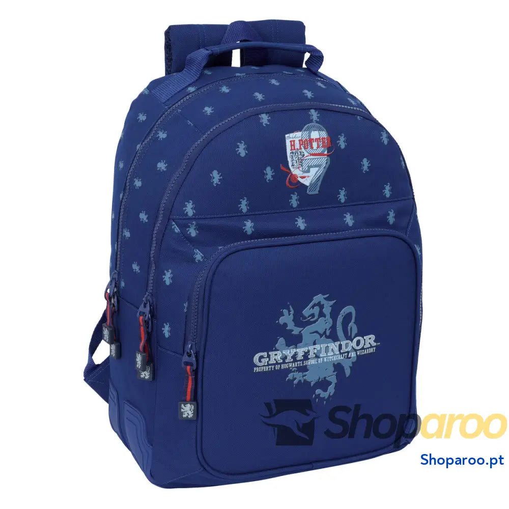 Mochila Escolar Harry Potter Captain Azul Marinho 32 x 42 x 15 cm