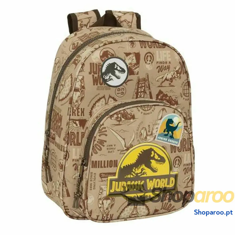 Mochila Escolar Jurassic World Bege 27 x 33 x 10 cm