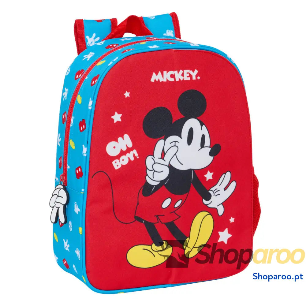 Mochila Escolar Mickey Mouse Clubhouse Fantastic Azul Vermelho 26 x 34 x 11 cm