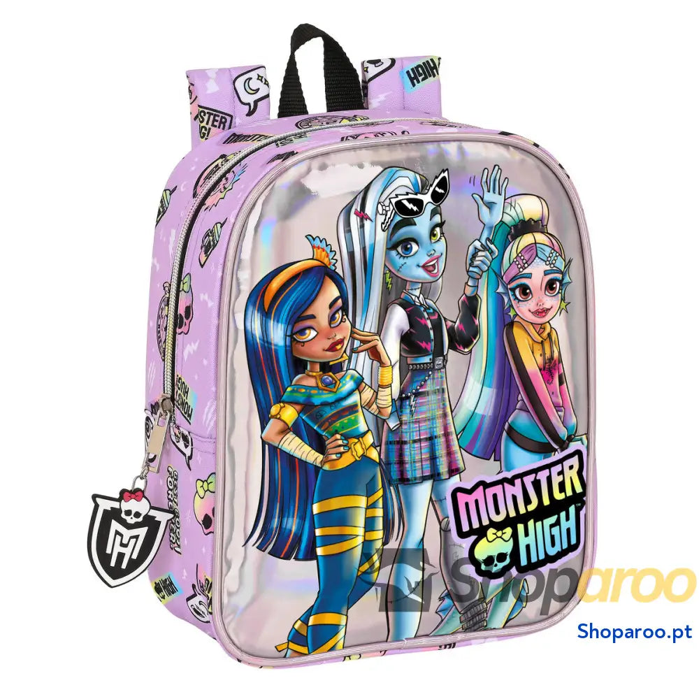Mochila Escolar Monster High Best boos Lilás 22 x 27 x 10 cm
