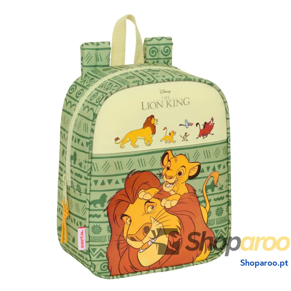 Mochila Escolar Mufasa Verde Bege 22 x 27 x 10 cm