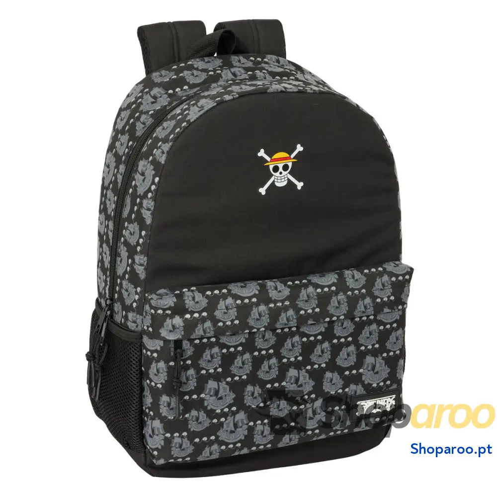 Mochila Escolar One Piece Pirates Preto 30 x 46 x 14 cm