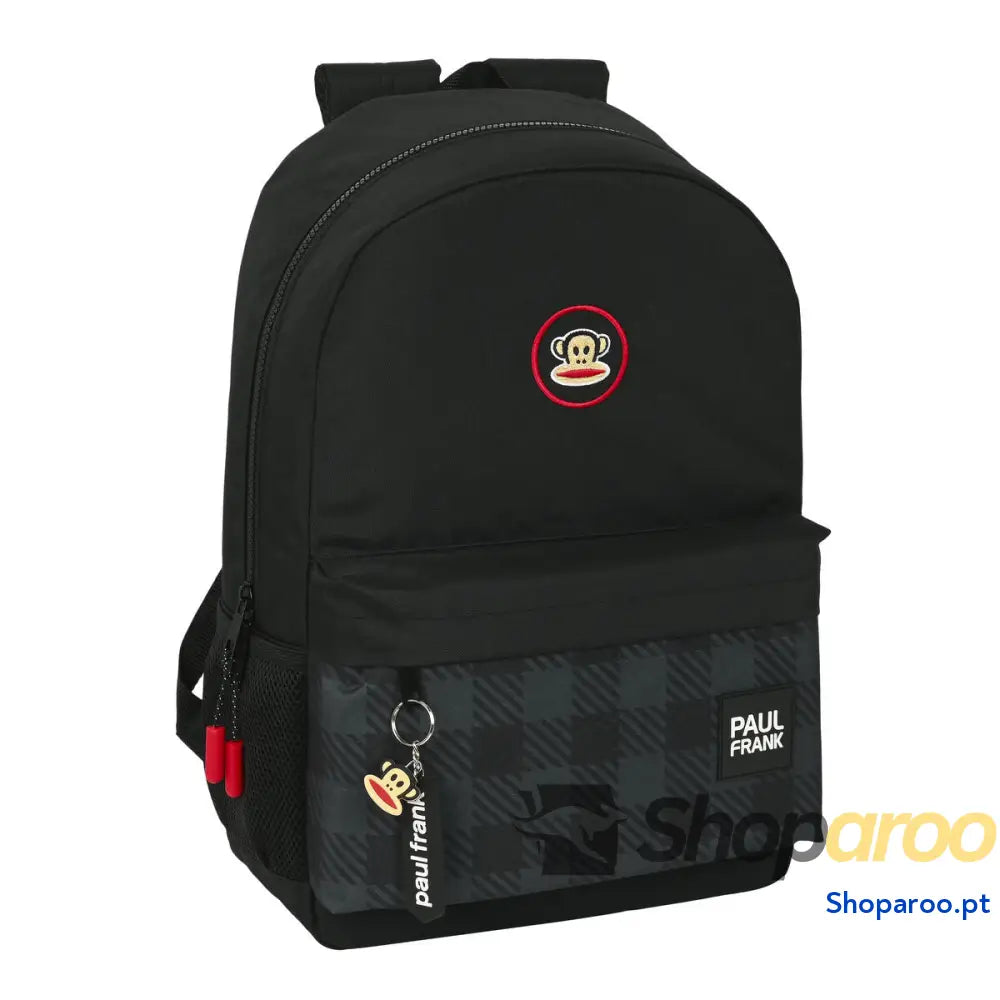 Mochila Escolar Paul Frank Campers Preto (30 x 46 x 14 cm)