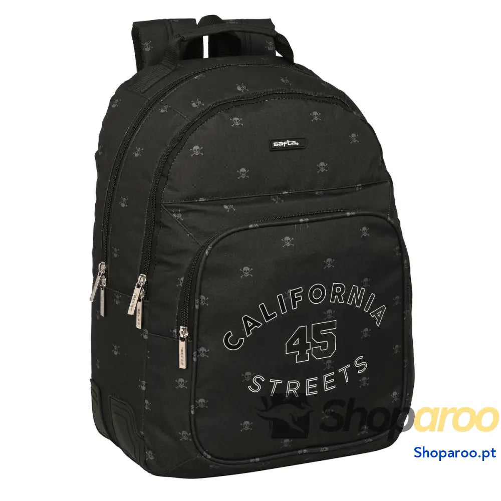 Mochila Escolar Safta California Preto 32 x 42 x 15 cm