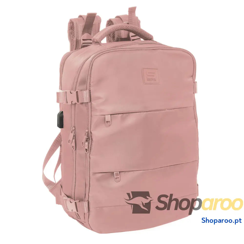 Mochila Escolar Safta Rosa Cor de Rosa