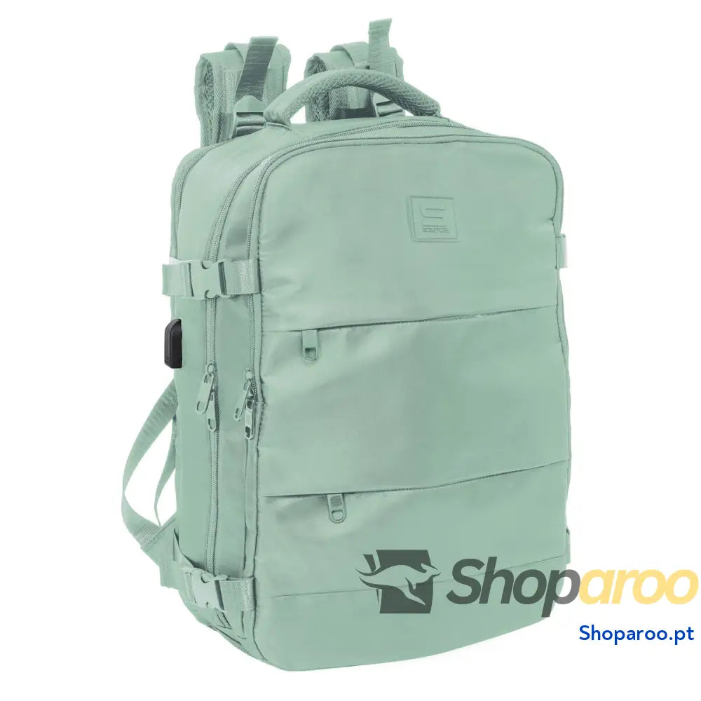 Mochila Escolar Safta Verde pastel Azul