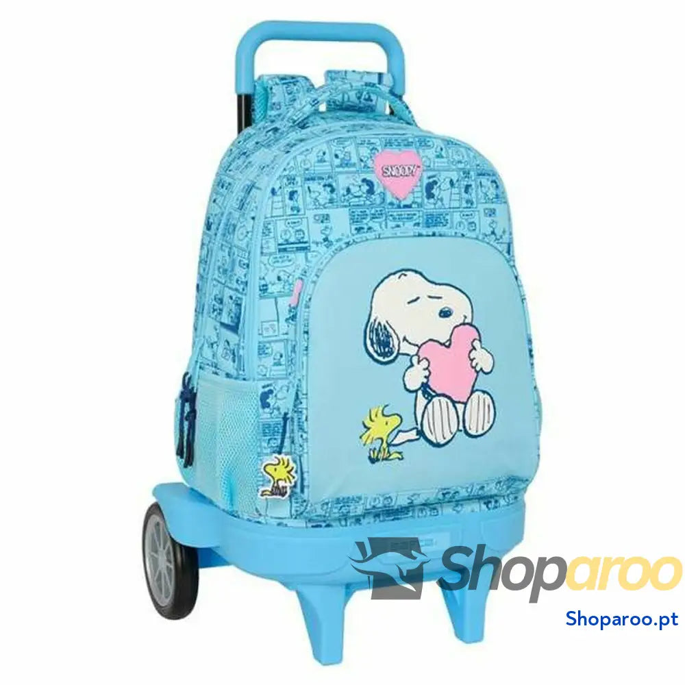 Mochila Escolar Snoopy Love Azul 33 x 45 x 22 cm