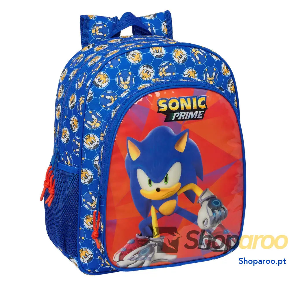 Mochila Escolar Sonic Prime Azul 32 x 38 x 12 cm