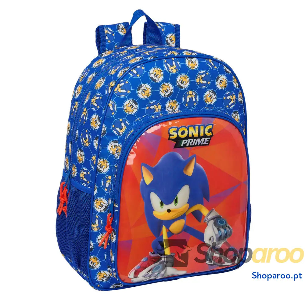Mochila Escolar Sonic Prime Azul 33 x 42 x 14 cm