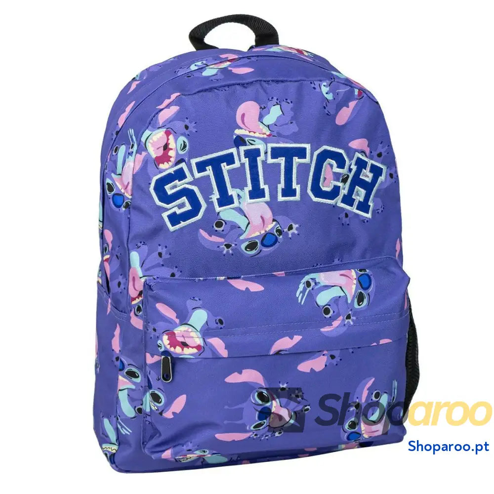 Mochila Escolar Stitch Roxo 32 x 12 x 42 cm