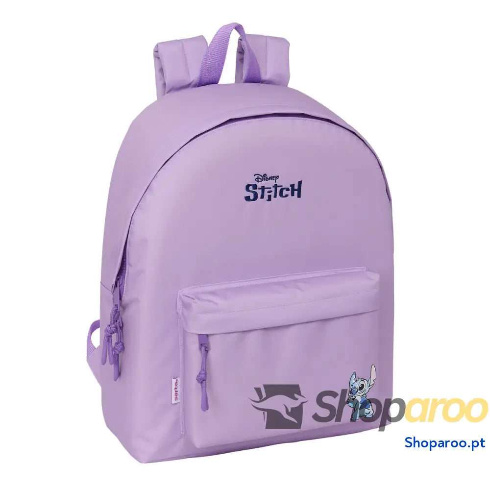 Mochila Escolar Stitch Sweet Azul Lilás 33 x 42 x 15 cm