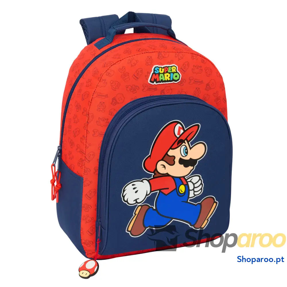 Mochila Escolar Super Mario Trick Vermelho Azul escuro 32 x 42 x 15 cm