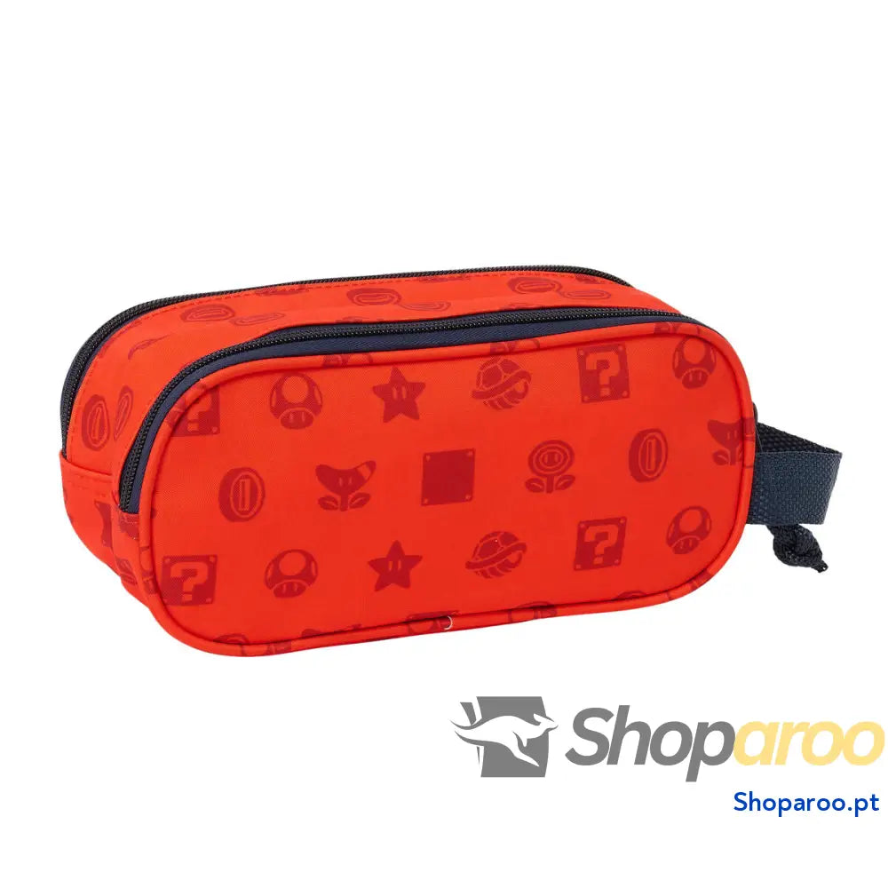 Mochila Escolar Super Mario Vermelho Azul Marinho 21 x 8 x 6 cm