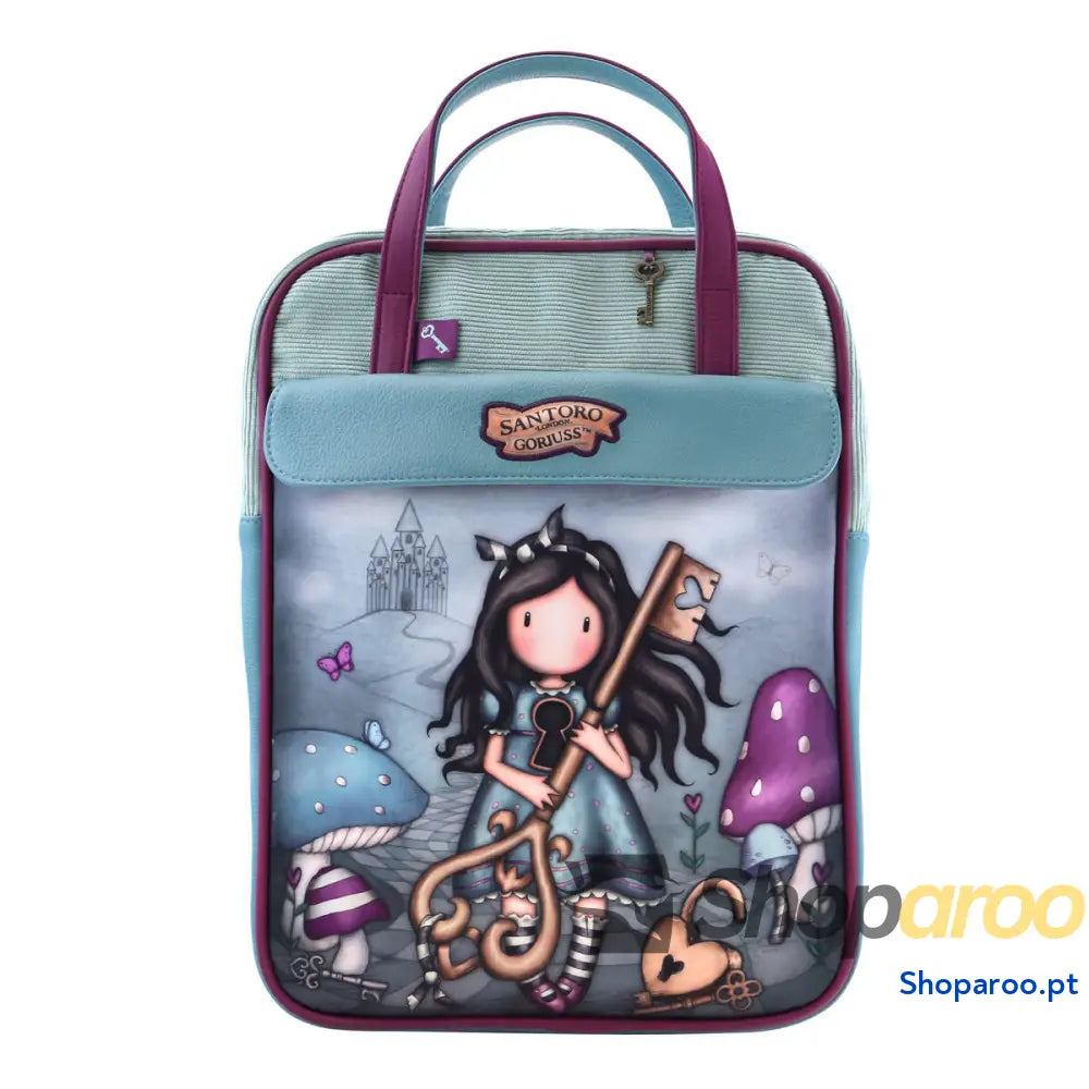 Mochila Gorjuss Curiosity Cinzento Verde (27 x 10 x 37 cm)
