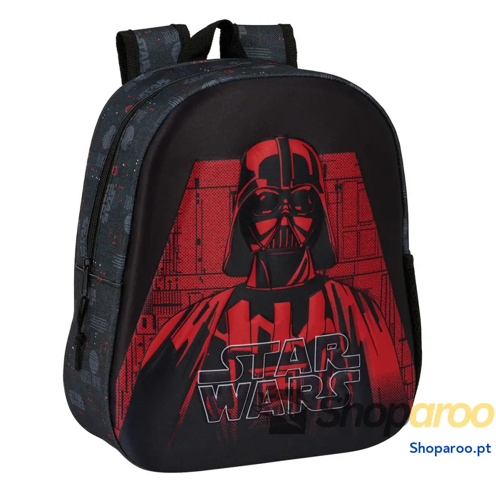 Mochila Infantil 3D Star Wars Preto 27 x 33 x 10 cm