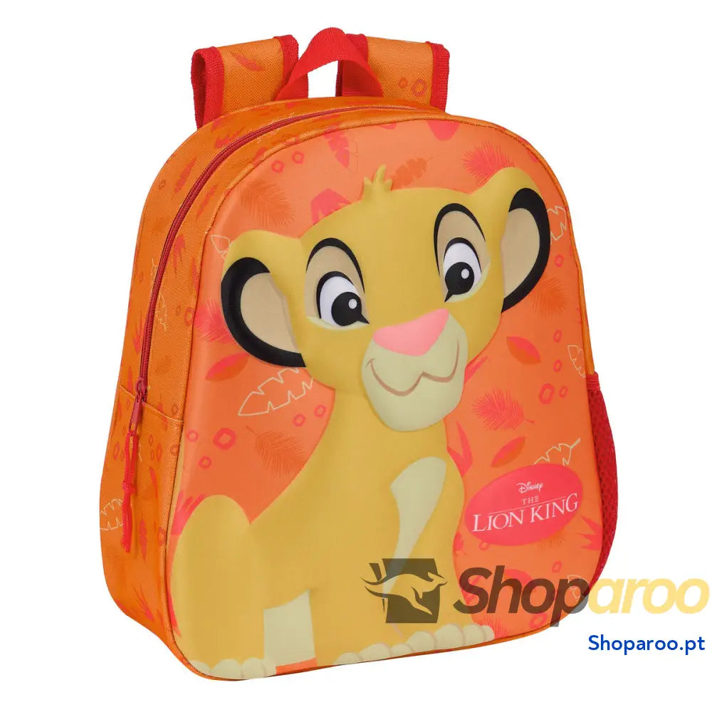 Mochila Infantil 3D The Lion King Laranja 27 x 33 x 10 cm