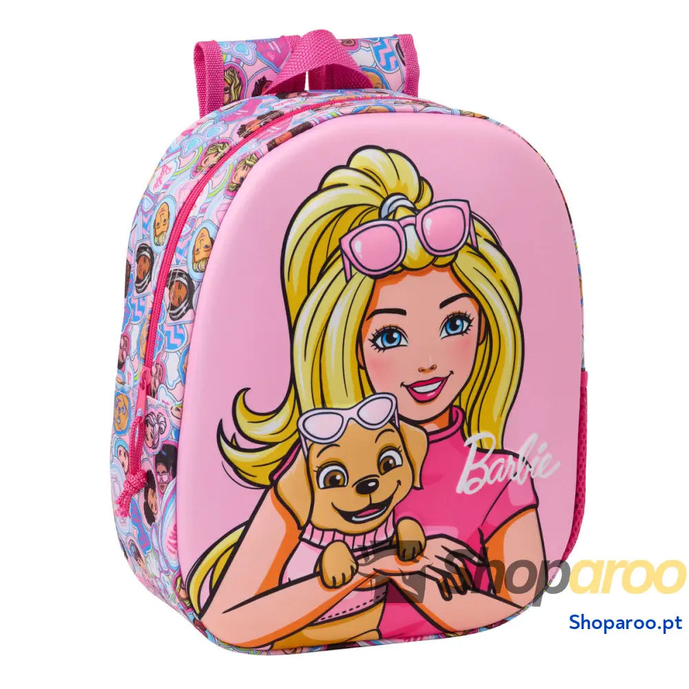 Mochila Infantil Barbie Cor de Rosa 27 x 33 x 10 cm 3D