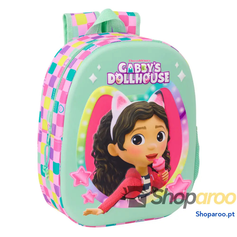 Mochila Infantil Gabby's Dollhouse Multicolor 27 x 33 x 10 cm 3D