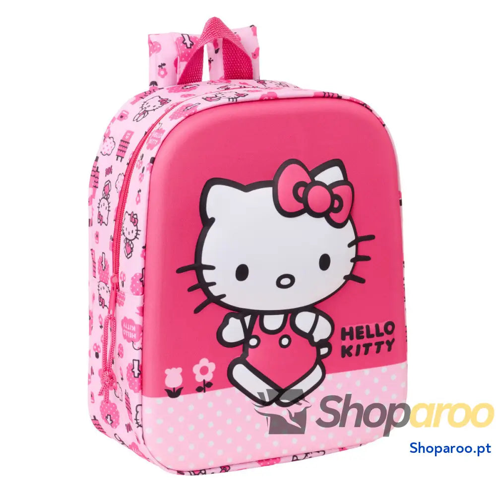 Mochila Infantil Hello Kitty Cor de Rosa 22 x 27 x 10 cm 3D