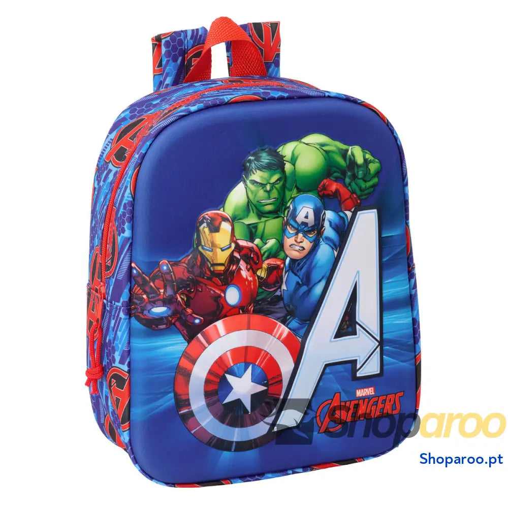 Mochila Infantil The Avengers Vermelho Azul escuro 22 x 27 x 10 cm 3D