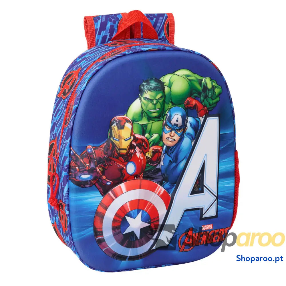 Mochila Infantil The Avengers Vermelho Azul escuro 27 x 33 x 10 cm 3D