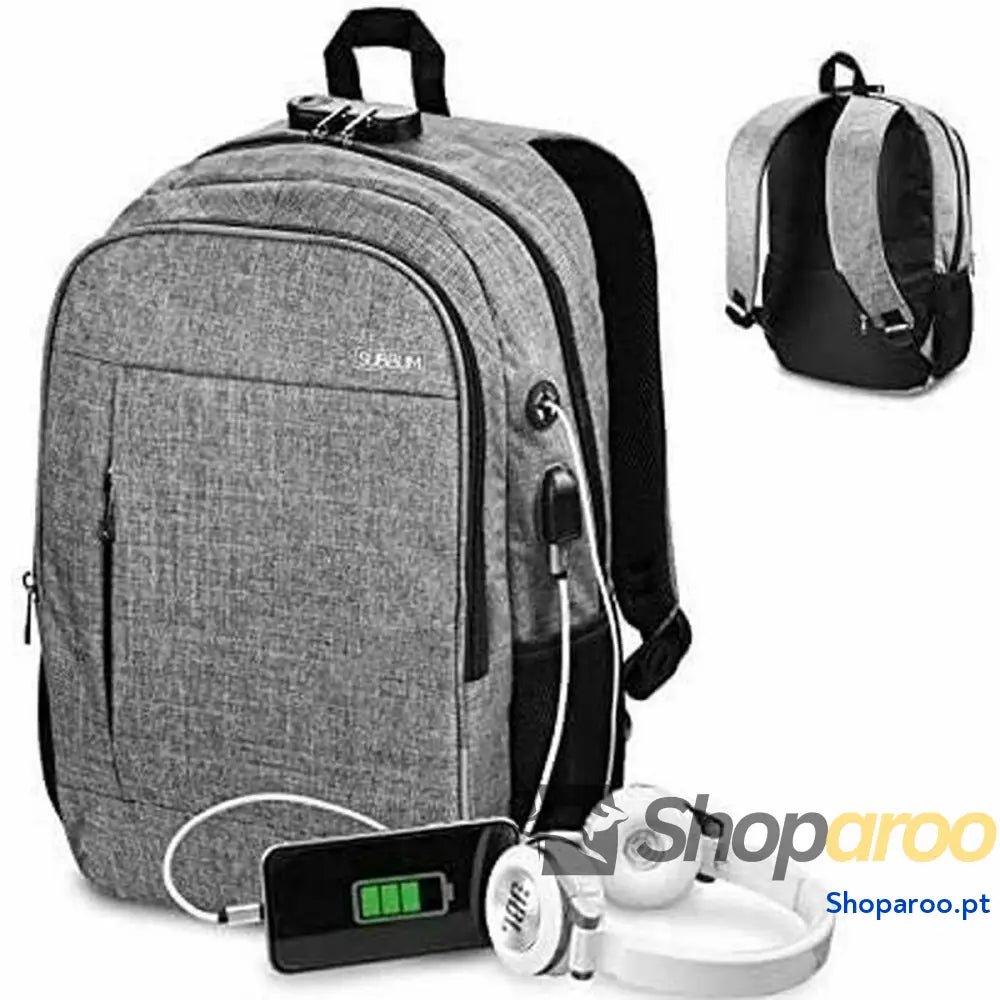 Mochila para Portátil e Tablet com Saída USB Subblim SUB-BP-1UL0001 Cinzento