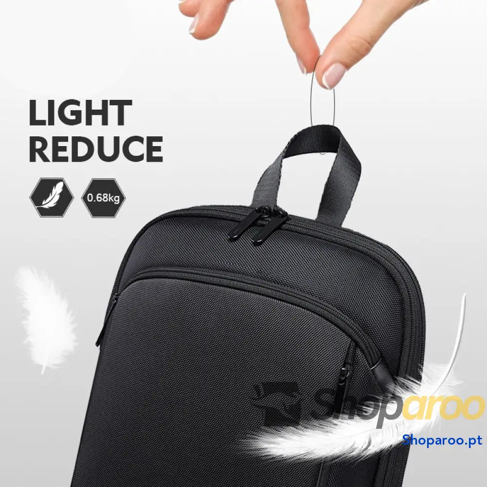 Mochila Ultrafina Masculina Expansível Grande Capacidade Multifunções para Computador Impermeável