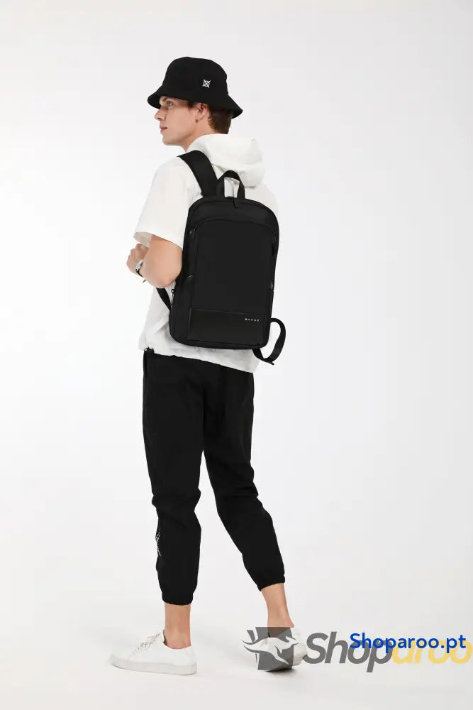 Mochila Ultrafina Masculina Expansível Grande Capacidade Multifunções para Computador Impermeável