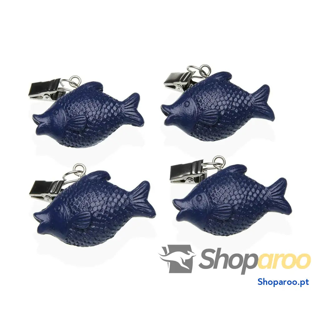 Molas para Toalhas de Mesa Versa 6 x 4 cm Peixes 4 Peças
