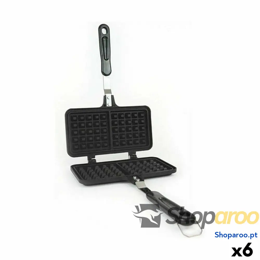 Molde com forma Quttin Alumínio 33 x 21 3 cm Máquina para Waffles (6 Unidades)