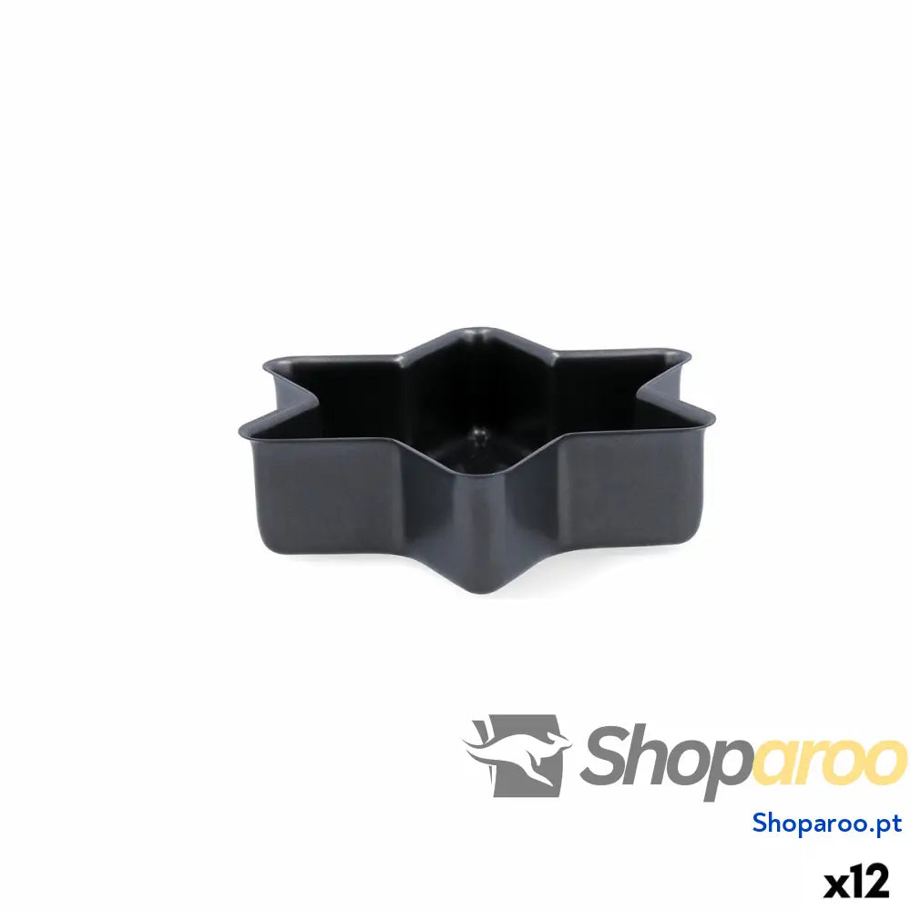 Molde de Bolos Quid Sweet Grey Cinzento Metal 21 x 5 cm (12 Unidades)