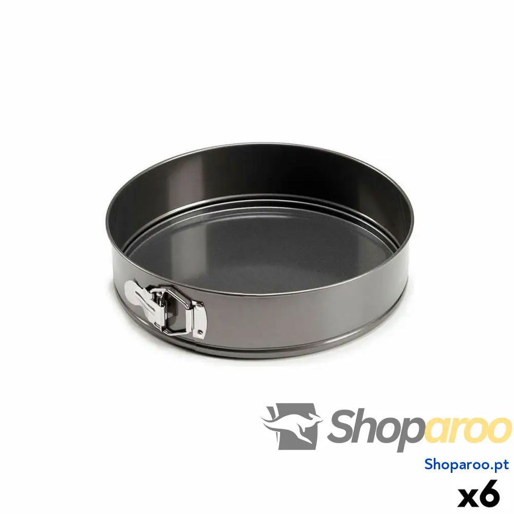 Molde Desmontável Kinvara CK62863 8 Cinzento escuro Metal Aço com carbono 28 x 6,5 28,5 cm (6 Unidades)