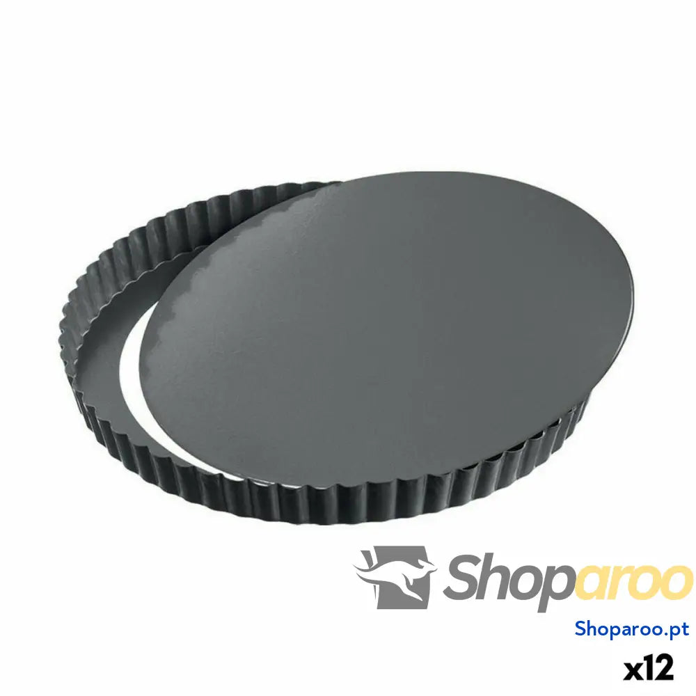 Molde Desmontável Quttin Preto Aço com carbono 24 x 2,8 cm (12 Unidades)