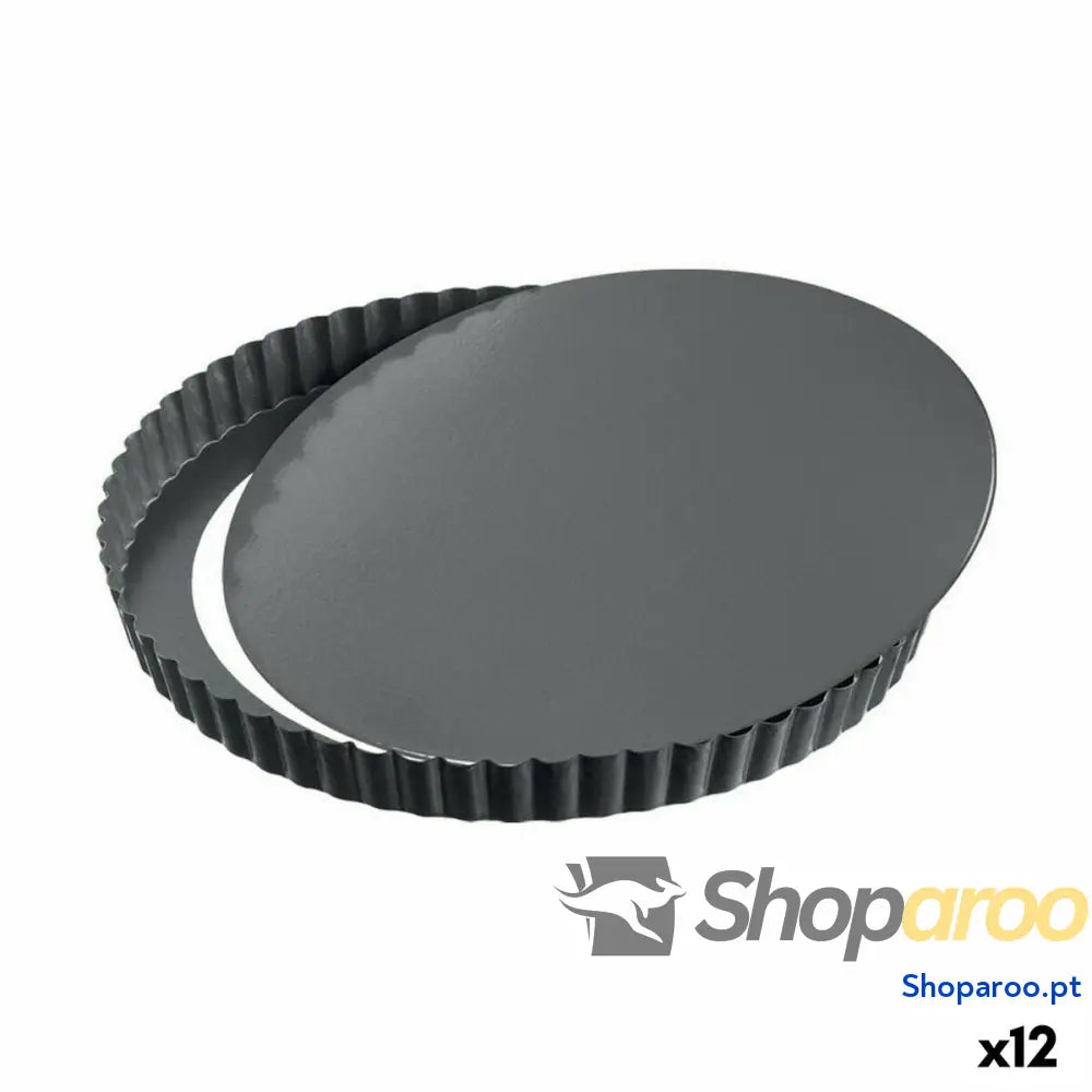 Molde Desmontável Quttin Preto Aço com carbono 32 x 2,8 cm (12 Unidades)
