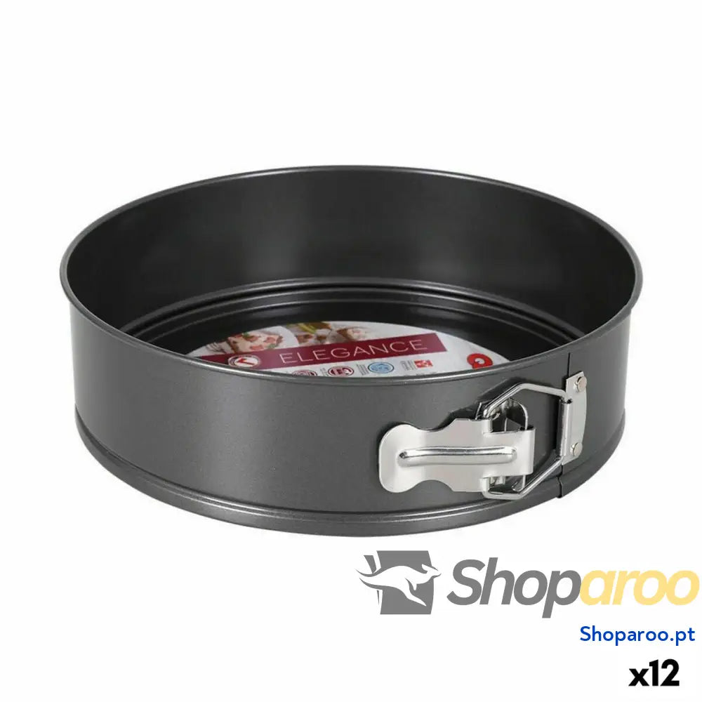 Molde Desmontável Quttin Preto Aço de carbono 24 x 7 cm (12 Unidades)