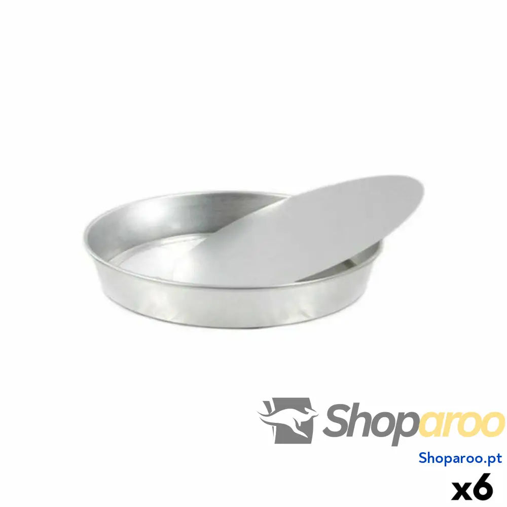 Molde Desmontável VR Redondo Alumínio 31 x 4 cm (6 Unidades)