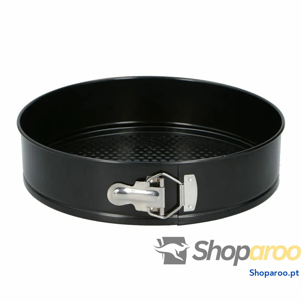 Molde para Bolos Alpina Antideslizante Redondo Preto Aço Ø 28 x 6,7 cm