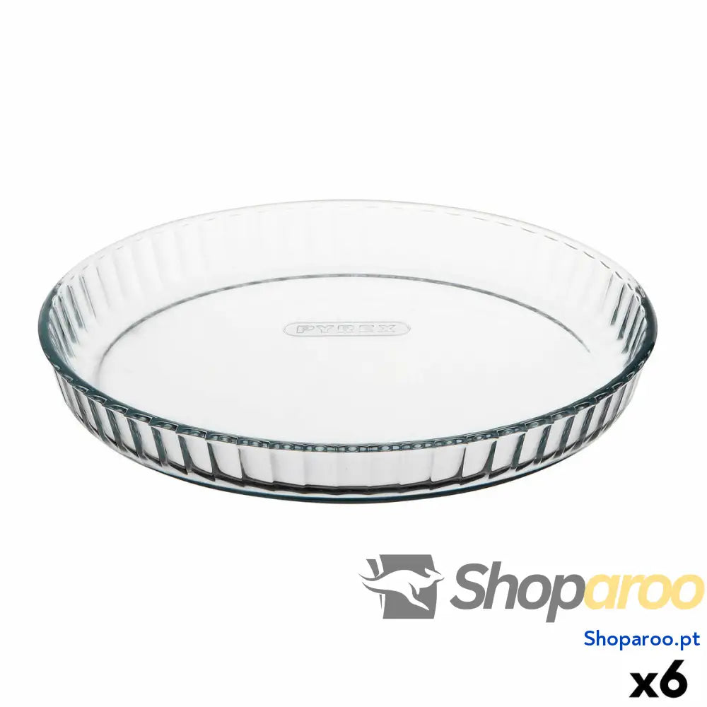 Molde para Bolos Pyrex Classic Vidrio Transparente Vidro Plano Redondo 27,7 x 3,5 cm 6 Unidades