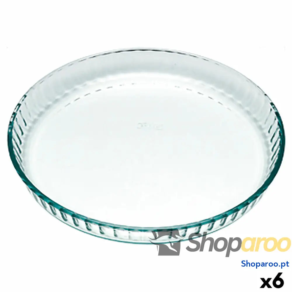 Molde para Bolos Pyrex Classic Vidrio Transparente Vidro Plano Redondo 25 x 4 cm 6 Unidades