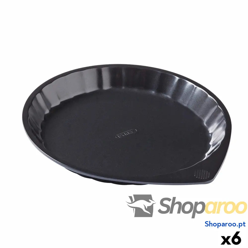 Molde para Bolos Pyrex Magic Preto Metal Plano Redondo Ø 27 cm 6 Unidades