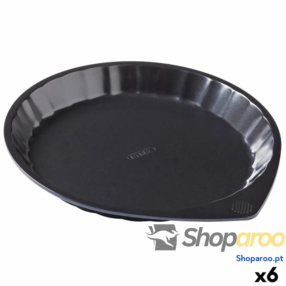Molde para Bolos Pyrex Magic Preto Metal Plano Redondo Ø 30 cm 6 Unidades