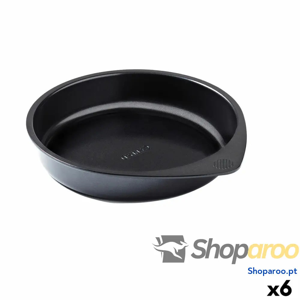 Molde para Bolos Pyrex Magic Preto Metal Redondo 20 cm 6 Unidades
