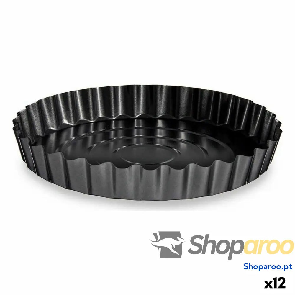 Molde para o Forno Kinvara CK56493 Cinzento escuro Metal Aço com carbono Ø 28 cm (12 Unidades)