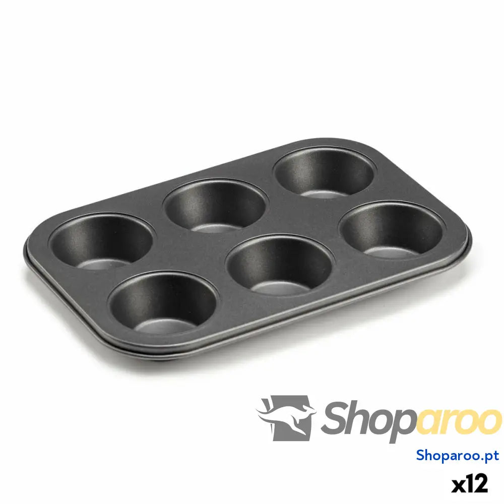 Molde para o Forno Kinvara CK73973 Cinzento escuro 18,7 x 3,5 26,5 cm (6 Peças) (12 Unidades)