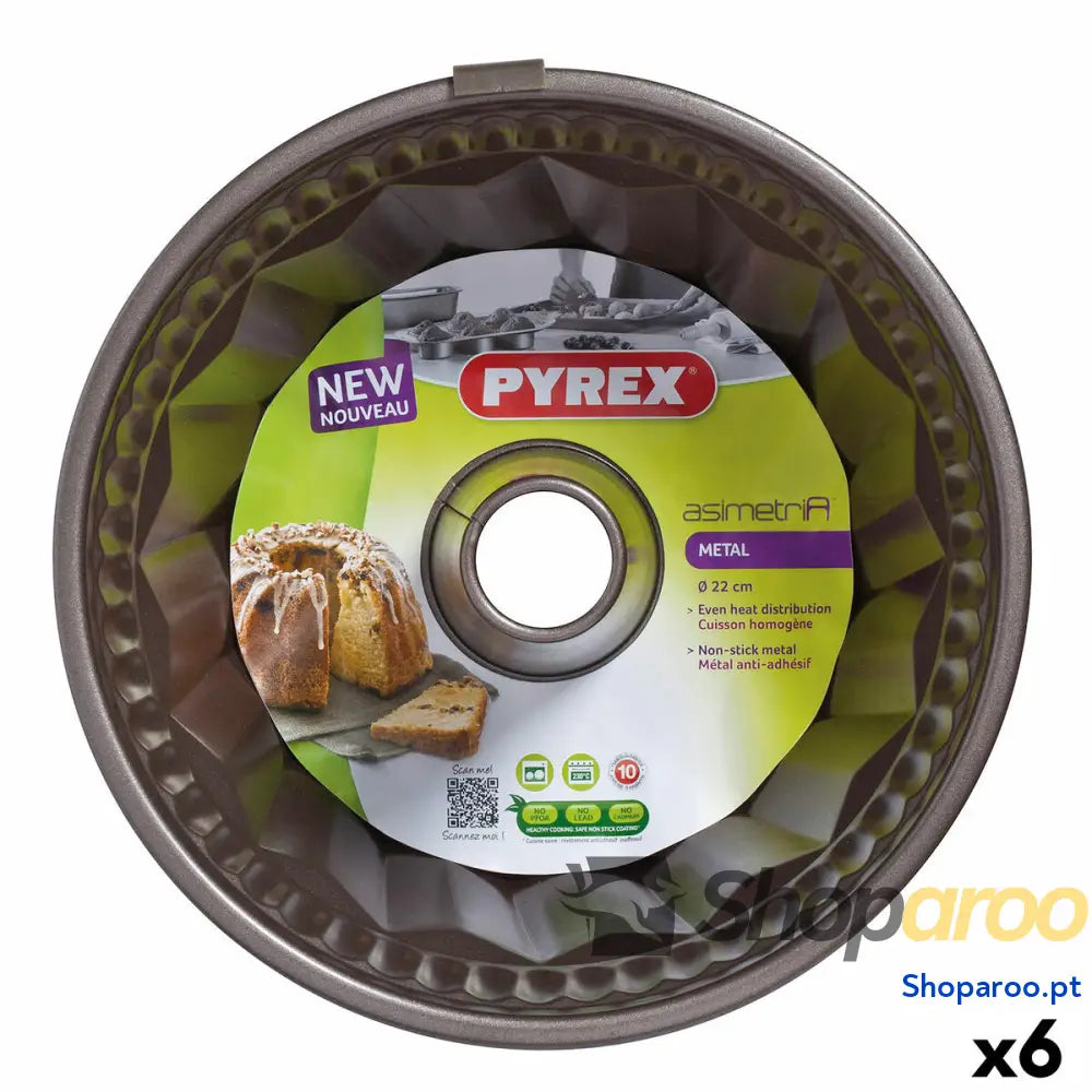 Molde para o Forno Pyrex Asimetria Preto Metal Anel