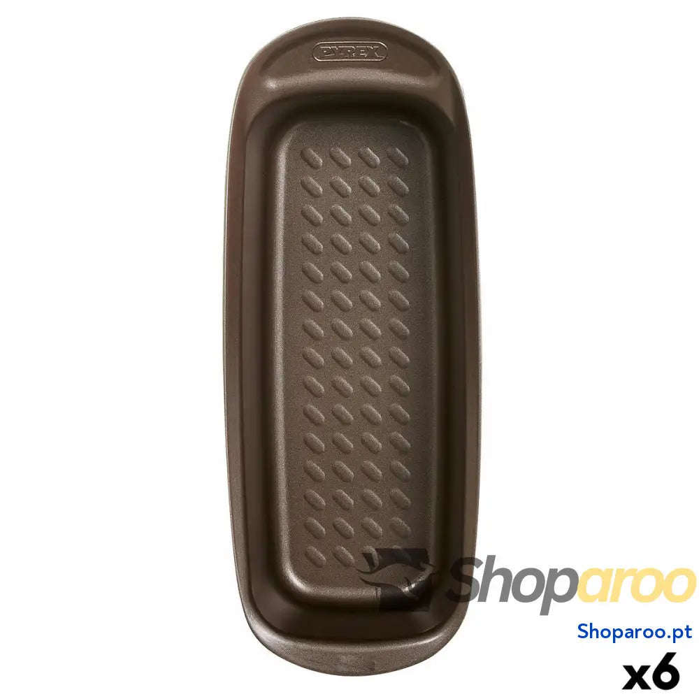 Molde para o Forno Pyrex Asimetria Retangular Preto Metal Ø 30 cm (6 Unidades)